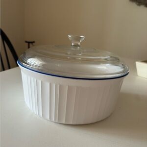 Vintage Corning Ware Casserole Dish 9 in x 3.5 in F-1-B 2.5 Liter Made In USA 01
